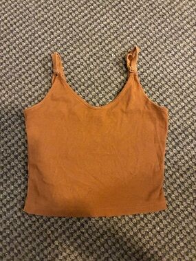 Rue21 Ribbed Adjustable-Strap Tank Top - Rust Orange